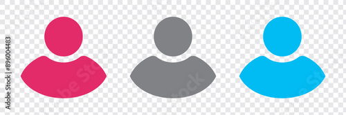 User icon in flat style, Person icon, User icon for web site, User icon vector illustration 888