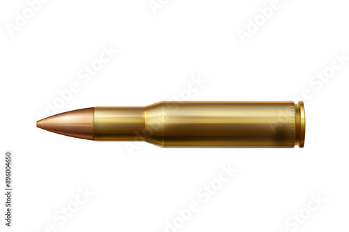 Shooting cartridge close-up on transparent background