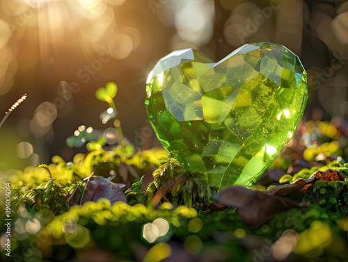 Beautiful green heart-shape...