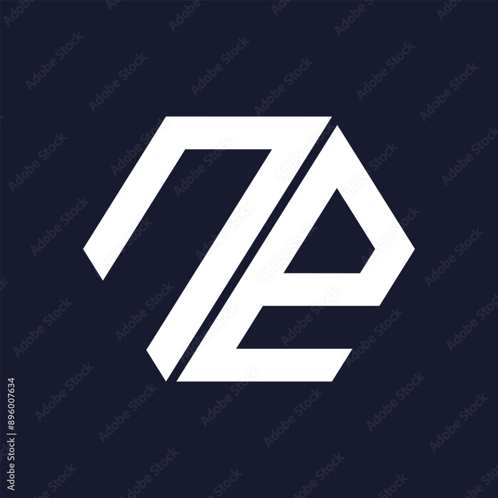 EN, NE, E, N abstract letters logo monogram EN, NE, E, N abstract letters logo monogram