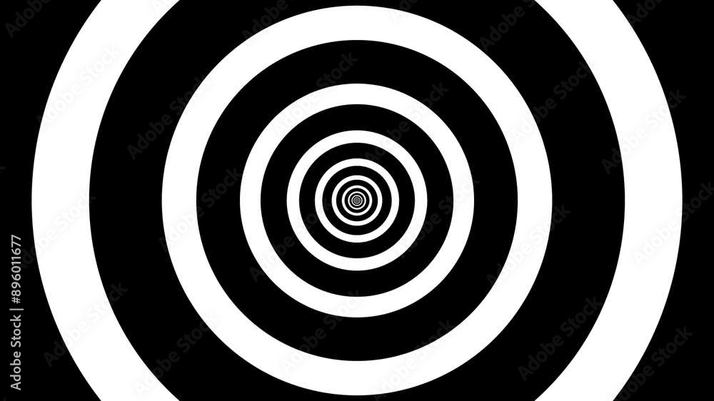 Animated monochrome background with circles Animated monochrome background with circles
