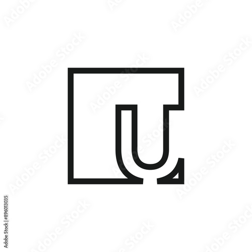 Letter U logo design vector with universal form and creative idea icon