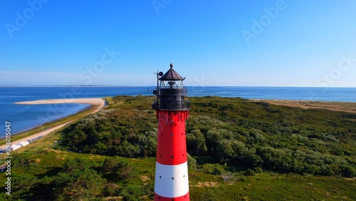Island of Sylt - Hörnum lighthouse - aerial photo