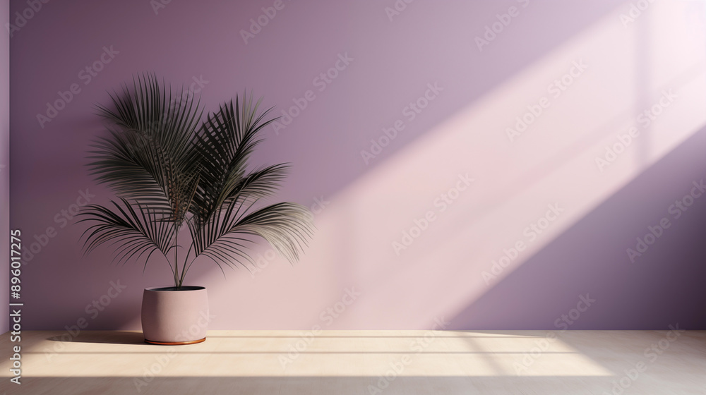 3d interior scene and abstract vase with purple background and sunlight in the minimal style 3d interior scene and abstract vase with purple background and sunlight in the minimal style