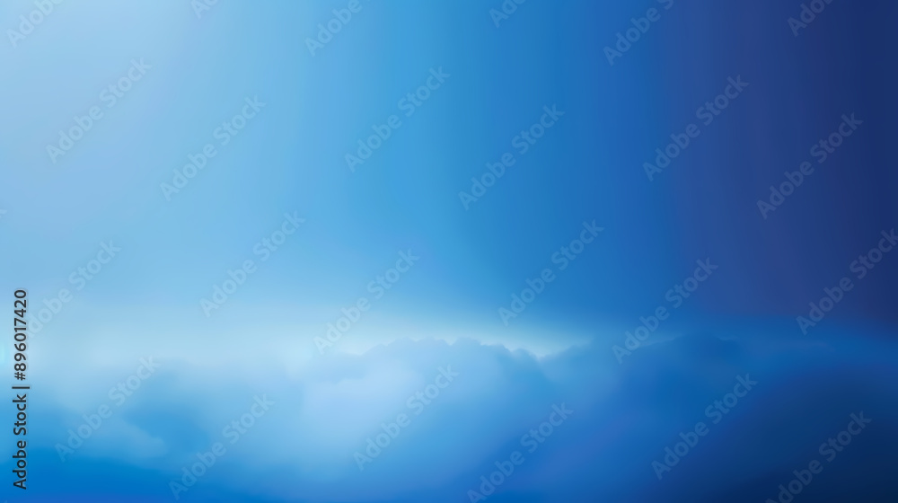 Obraz premium Serene blue sky with soft clouds creating a tranquil and calm atmosphere