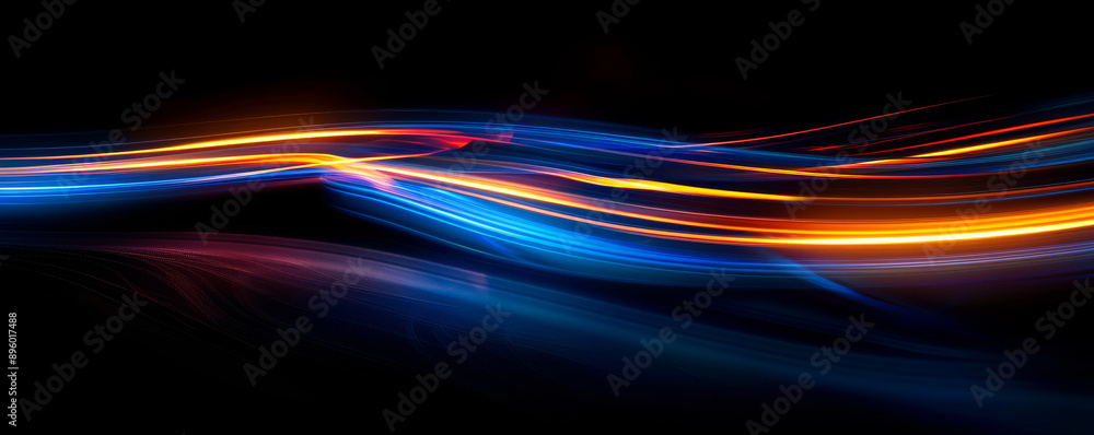 Abstract light streaks on a black background Abstract light streaks on a black background
