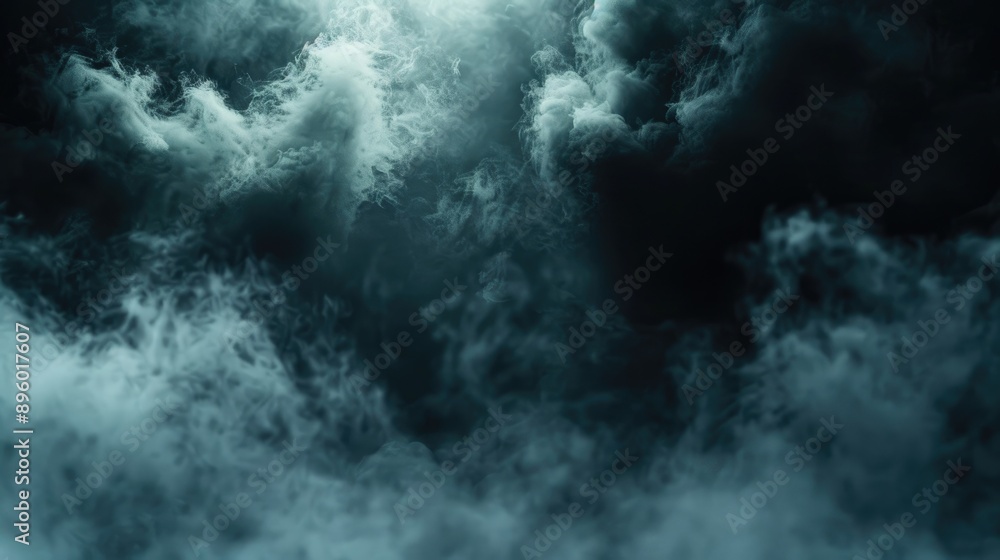 Obraz premium Smoky black ground with fog clouds, perfect for creating a mysterious and dramatic background
