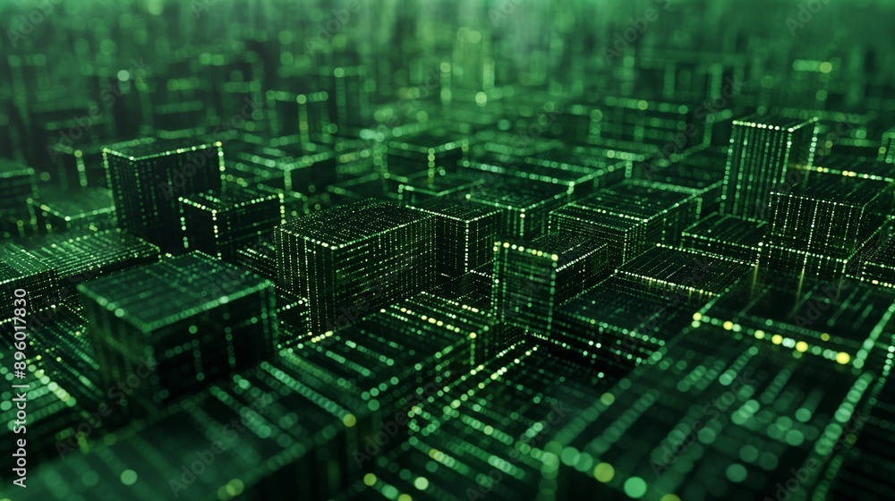 Obraz premium abstract green electronic circuit board