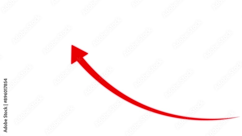 Creative Graph hand drawn arrow chart growing up. Exponential growth and Business profit increase. white arrow rising transparent channel.