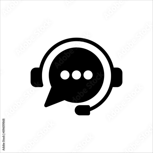 Hotline icon. Simple operator logotype graphic unique design isolated on white background.