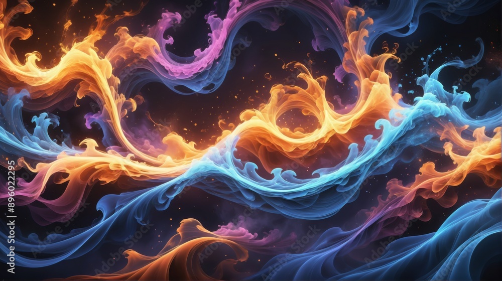 Abstract digital art piece that appears to be combination fire s Abstract digital art piece that appears to be combination fire s