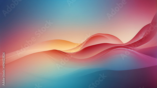 Abstract blurred gradient mesh background in bright rainbow colors. Colorful smooth banner template