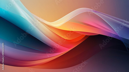 Abstract blurred gradient mesh background in bright rainbow colors. Colorful smooth banner template