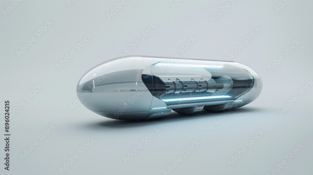 A hyperloop capsule whisks passengers through a network of underground tunnels at incredible speeds, connecting cities across the globe. A hyperloop capsule whisks passengers through a network of underground tunnels at incredible speeds, connecting cities across the globe.