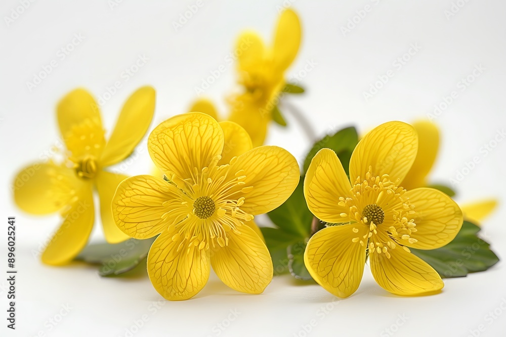 Fototapeta premium Vibrant Yellow Wildflowers in Bloom