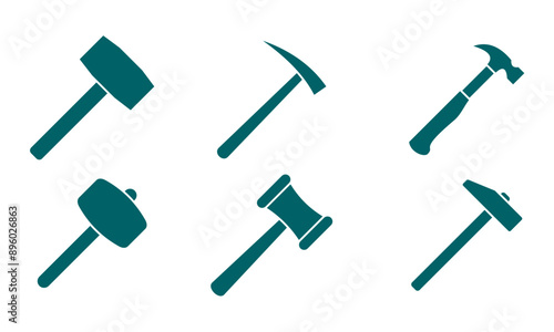 hammer icon set