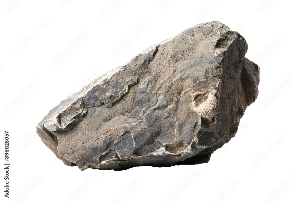Large gray, brown, and tan rock with rough texture Large gray, brown, and tan rock with rough texture