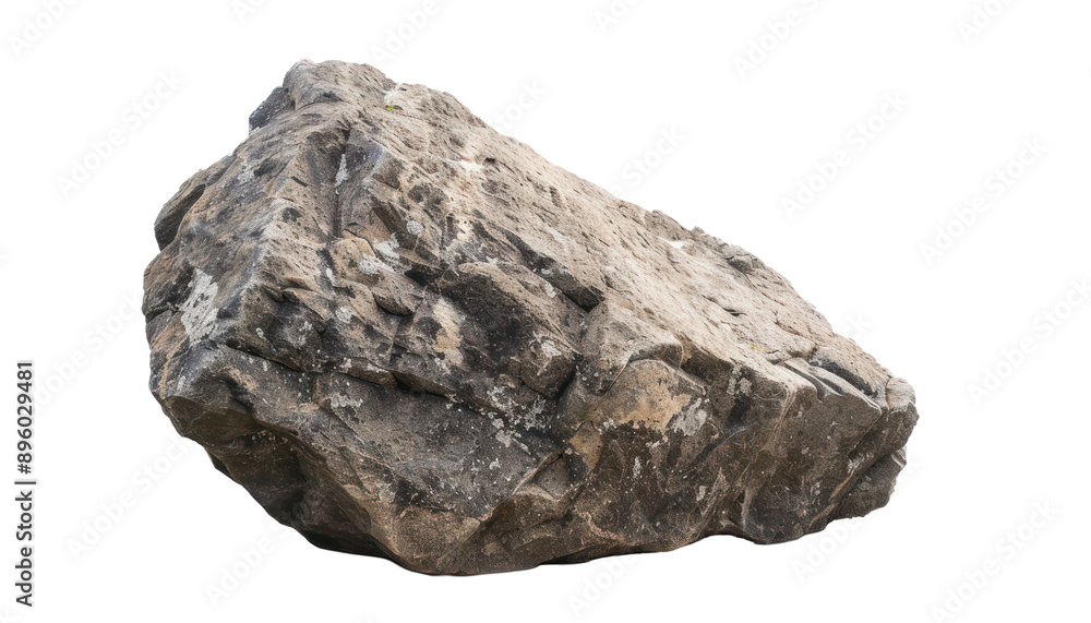 Large gray, brown, and tan rock with rough texture Large gray, brown, and tan rock with rough texture