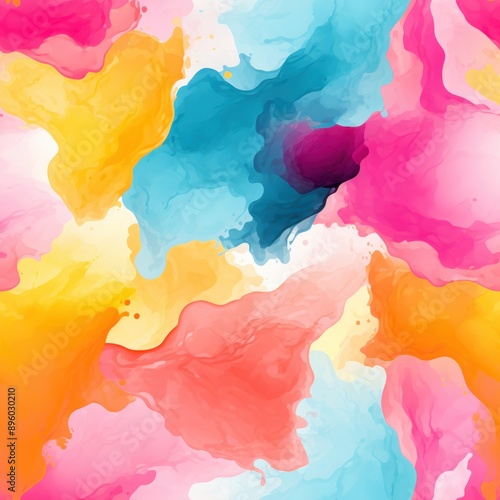 Watercolor colorful texture seamless repeating pattern, minimal pattern, high contrasty