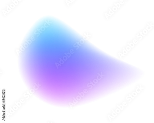 Gradient aura, grain neon blob with noise effect vector illustration.  Abstract color watercolor blur mesh shape on white background. Set of defocused soft color gradient circles for creative graphic 