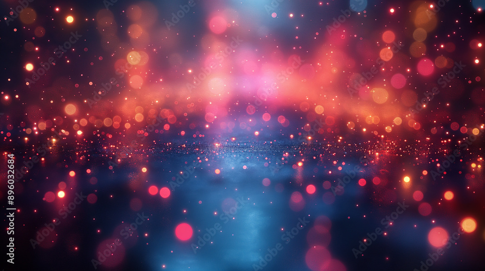 Abstract Bokeh Background with Red Orange and Blue Lights Abstract Bokeh Background with Red Orange and Blue Lights