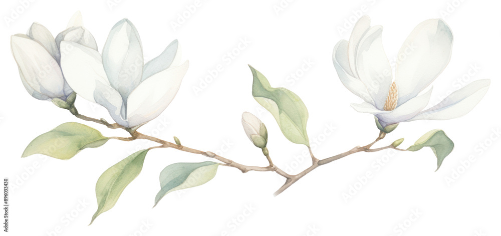 PNG Magnolia as divider watercolor illustrated blossom drawing. PNG Magnolia as divider watercolor illustrated blossom drawing.