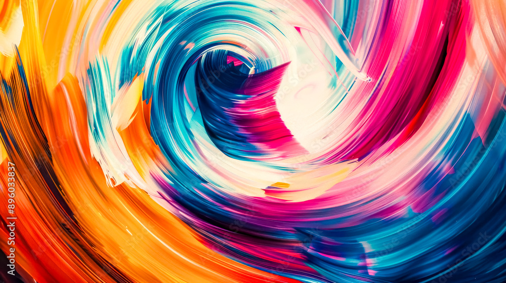 Fototapeta premium Colorful abstract background creating swirling vortex