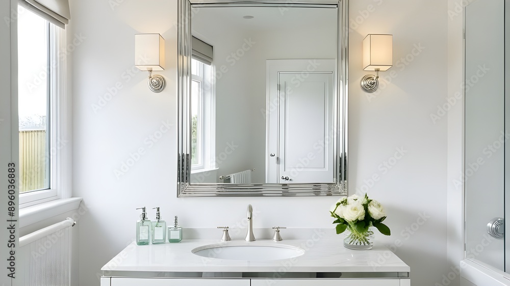 mirror in bathroom