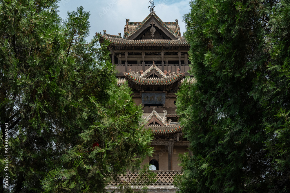 Shanxi Yuncheng Houtu Temple Qiufeng Tower, Chinese Domestic Tourist Attraction Shanxi Yuncheng Houtu Temple Qiufeng Tower, Chinese Domestic Tourist Attraction