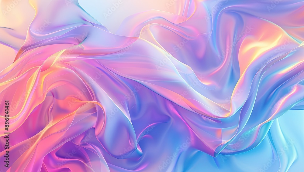 Colorful holographic abstract wavy background with vibrant hues Colorful holographic abstract wavy background with vibrant hues