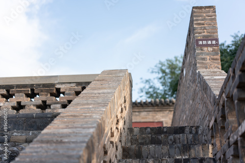 Wallpaper Mural Twin Pagodas of Yongzuo Temple in Taiyuan, Shanxi: Twin towers with surrounding buildings Torontodigital.ca