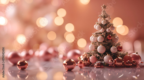 A beautifully decorated Christmas tree with twinkling lights and festive ornaments in vibrant red, gold, and green colors
