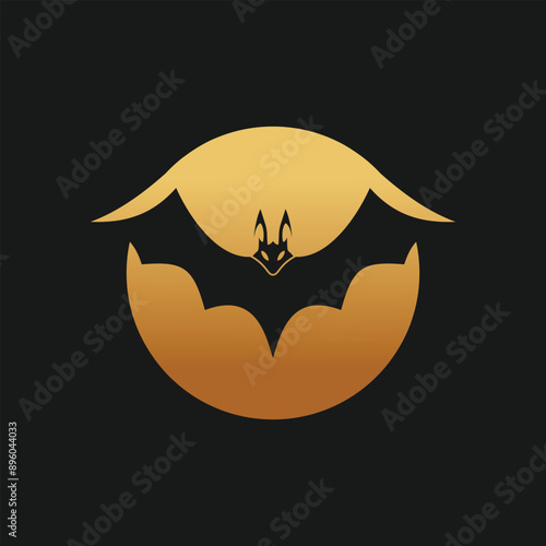 Bat logo design vector with premium illustration and new idea