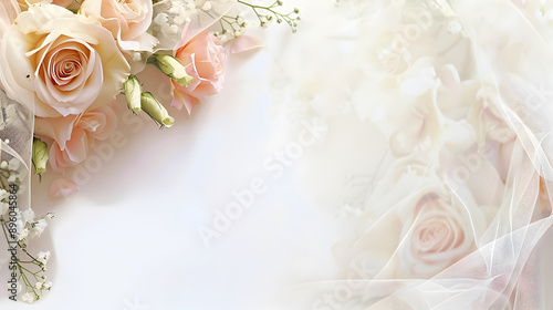 Wedding background with background illustration