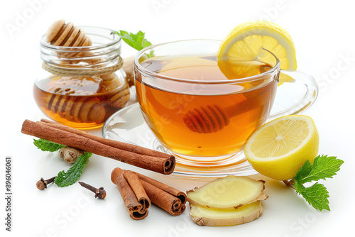 Healthy and Refreshing Bee Honey, Lime & Flower Berry Tea: Immune-Boosting and Aromatic Herbal Beverage
