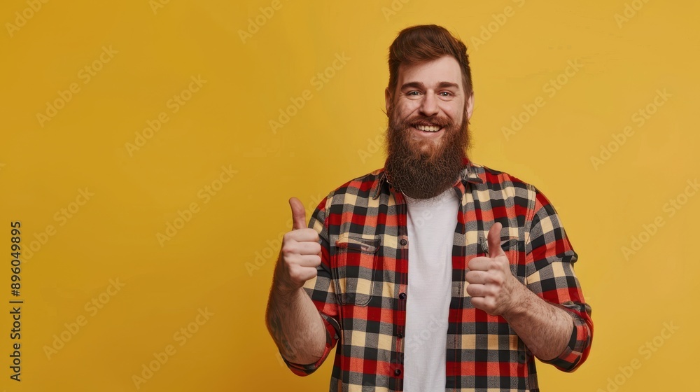 The man with thumbs up