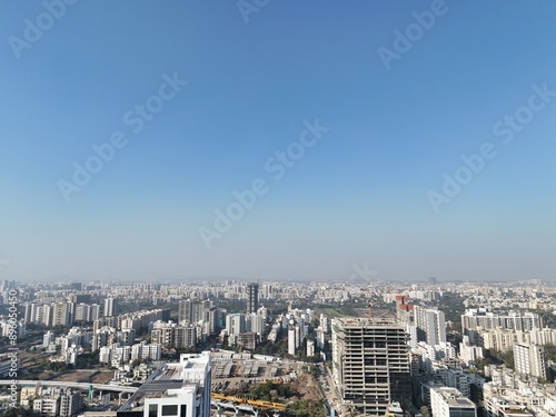 Aerial drone view of balewadi  baner