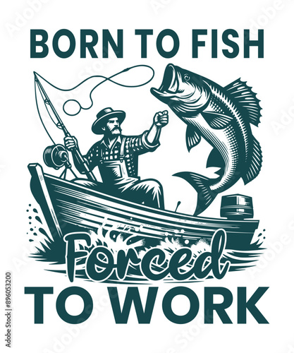 Fishing T-Shirt Design Vector Art & Illustration, Fishing tee Vector Design