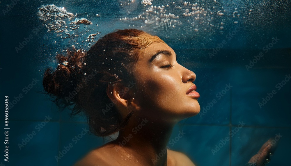 portrait of a woman in the water portrait of a woman in the water