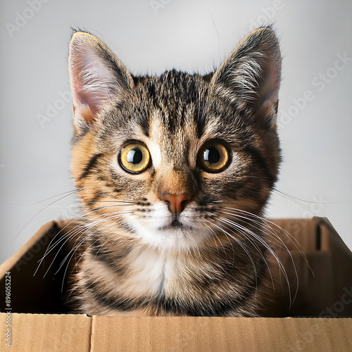 Cute Cat in the box