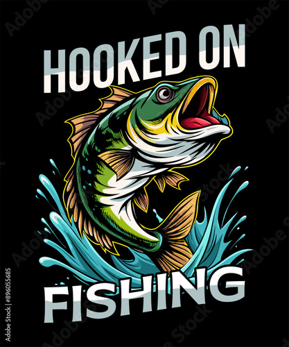 Fishing T-Shirt Design Vector Art & Illustration, Fishing tee Vector Design