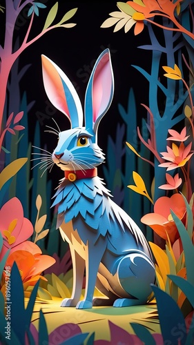 A mesmerizing paper-cut animation of the Jackrabbit comes to life on the screen