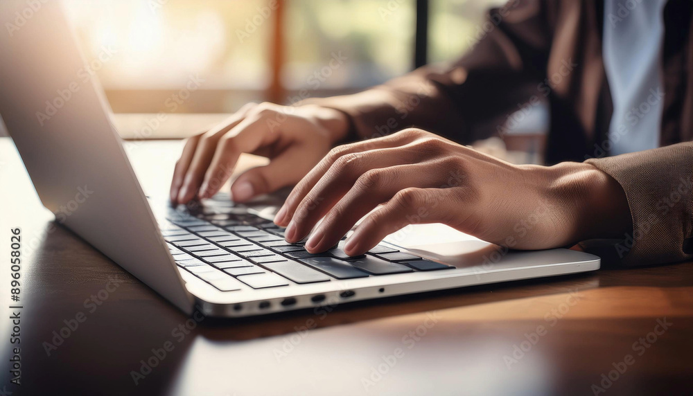Close Up Photo of Hands typing on the Laptop keyboard Close Up Photo of Hands typing on the Laptop keyboard