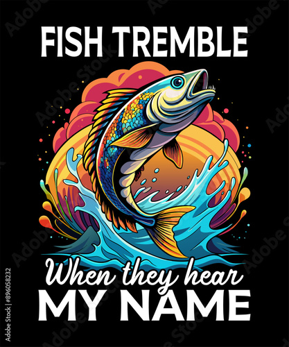 Fishing T-Shirt Design Vector Art & Illustration, Fishing tee Vector Design