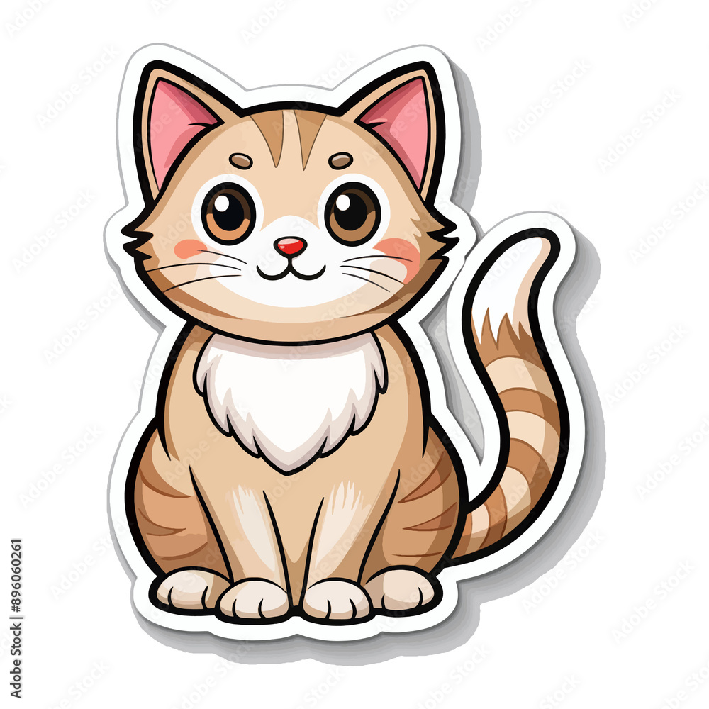 cat sticker picture colorful style cat sticker picture colorful style