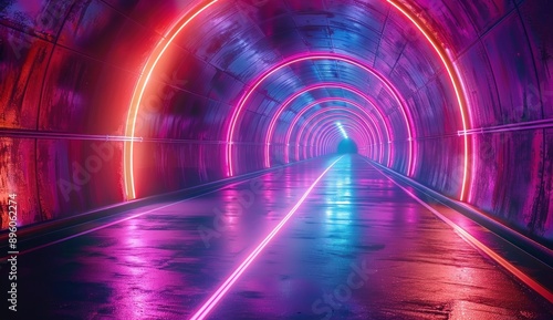 Neon Tunnel - A Futuristic Journey