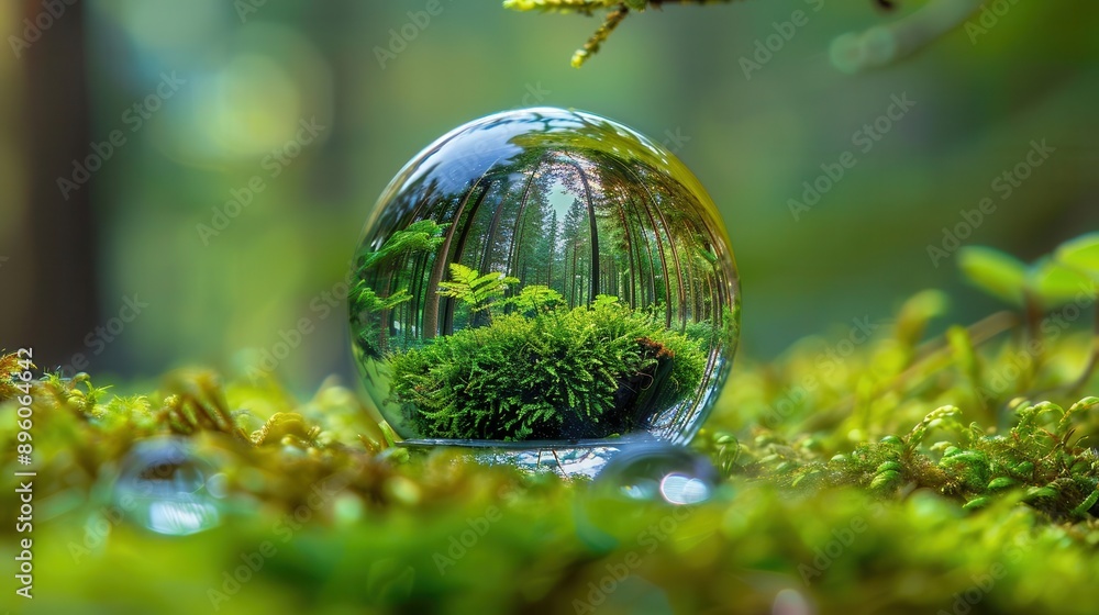 mesmerizing macro photograph of water droplet containing miniature forest scene refracted light creates ethereal glow symbolizing nature conservation and environmental awareness mesmerizing macro photograph of water droplet containing miniature forest scene refracted light creates ethereal glow symbolizing nature conservation and environmental awareness