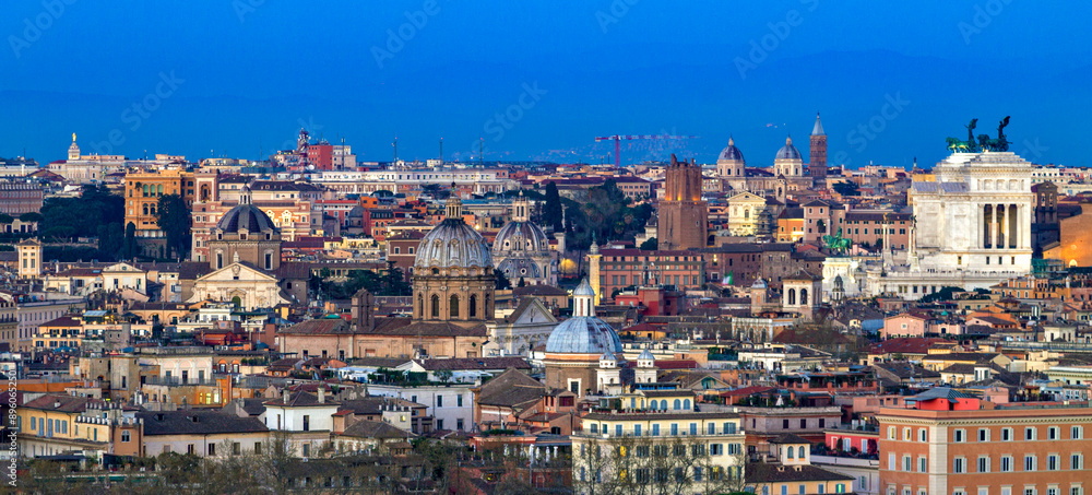 Obraz premium Aerial view of Rome City. Rome, Italy
