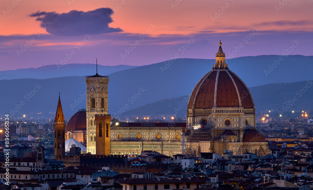 Fototapeta premium Florence at twilight. Florence, Italy