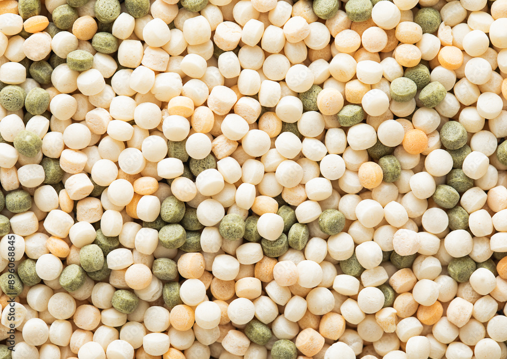 Assorted mix of raw healthy dry couscous grain seeds textured background.Macro. Assorted mix of raw healthy dry couscous grain seeds textured background.Macro.